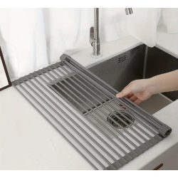 Escurridor Multifuncional para Fregadero – Enrollable, Plegable para Ollas