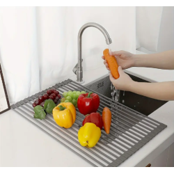 Escurridor Multifuncional para Fregadero – Enrollable, Plegable para Ollas