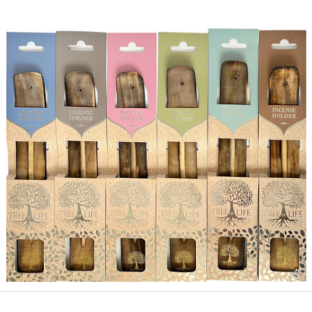 Porta incienso de madera