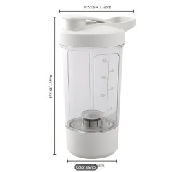 Taza eléctrica portátil 400 ml, recargable con mezcla automática.