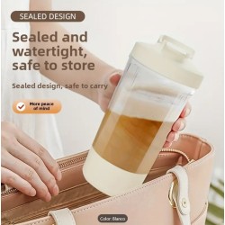 Taza eléctrica portátil 400 ml, recargable con mezcla automática.