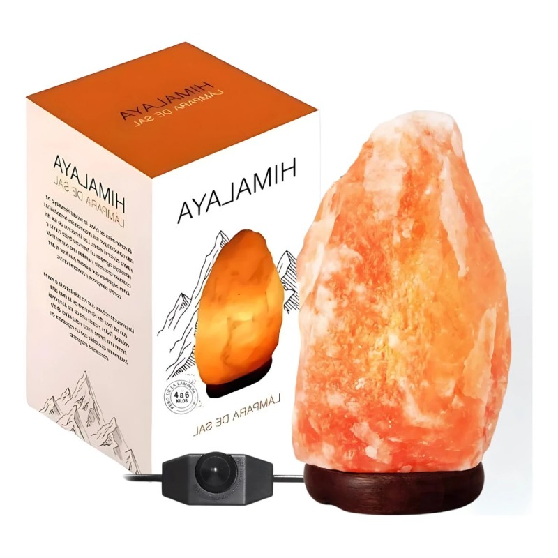 Lámpara de Sal del Himalaya Original con Regulador