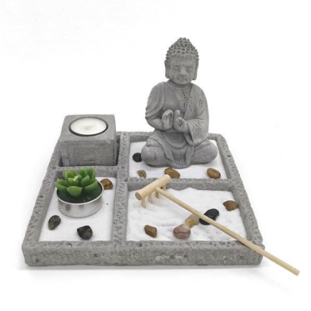 Jardín Zen Decorativo en Caja – 19x19 cm