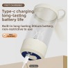 Taza eléctrica portátil 400 ml, recargable con mezcla automática.