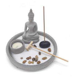 Jardín Zen Decorativo en Caja 17.5 cm – Relajación y Meditación