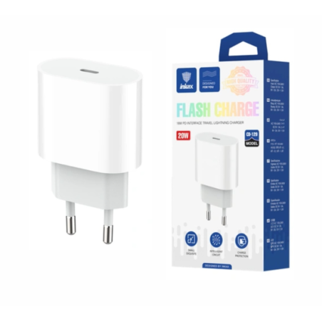 Cargador Rápido USB-C Inlax 20W Flash Charge