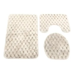 Set de Alfombras de Baño 3 Piezas Antideslizante