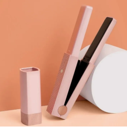 Plancha de Cabello Inalámbrica USB Portátil – Rosada