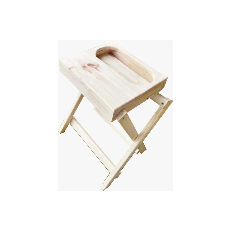 Mesa matera de madera plegable portátil