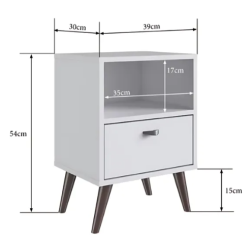 Mesa de luz GRANADA compacta con cajón