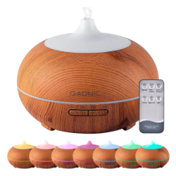 Difusor Aromático con Luces LED y Control Remoto | Humidificador Ultrasónico 300ml