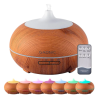 Difusor Aromático con Luces LED y Control Remoto | Humidificador Ultrasónico 300ml