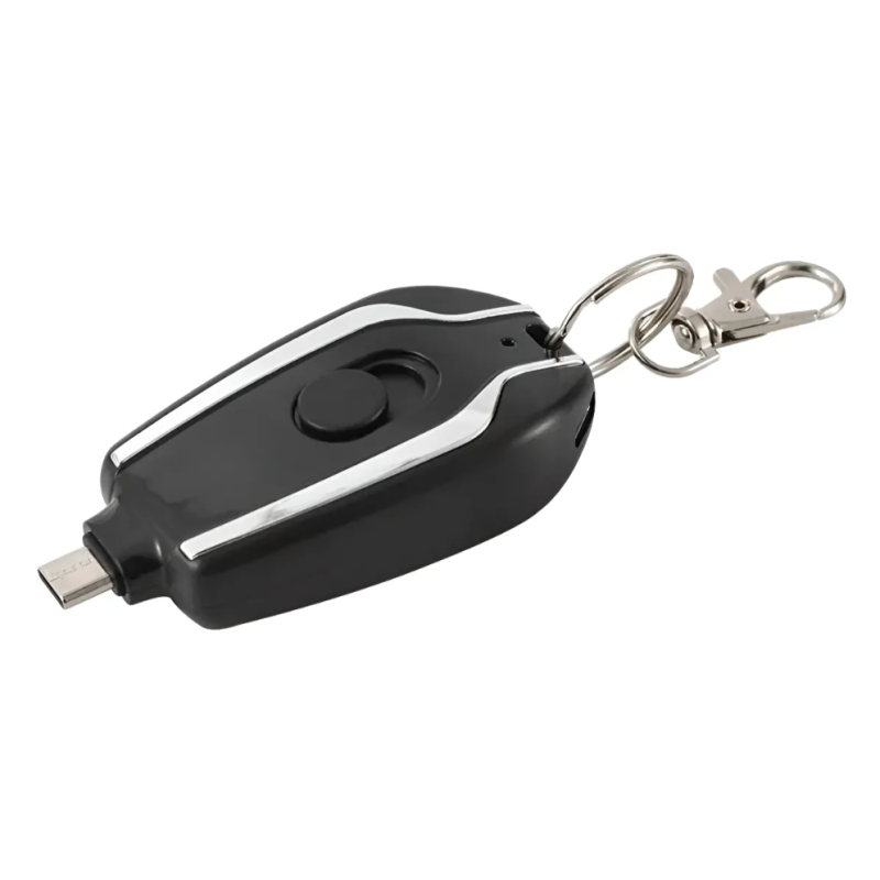 Mini Power Bank Portátil con Llavero y Luz LED Indicadora