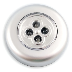 Lámpara Táctil LED 4 Luces a Pilas – Autoadhesiva y Portátil