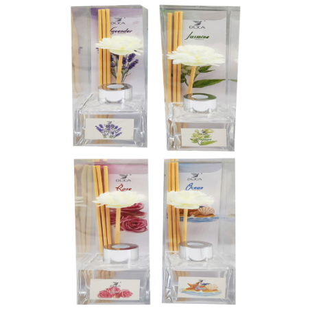 Aromatizador con Varillas Dixa y Flor Decorativa 100 ml