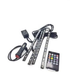Luces LED Interiores Auto con Control Remoto y Sincronización Musical