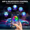 Luces LED Interiores Auto con Control Remoto y Sincronización Musical