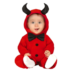 Disfraz bebé diablito polar con capucha y velcro frontal