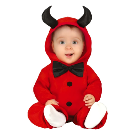 Disfraz bebé diablito polar con capucha y velcro frontal