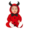 Disfraz bebé diablito polar con capucha y velcro frontal