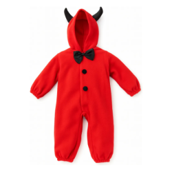 Disfraz bebé diablito polar con capucha y velcro frontal