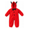 Disfraz bebé diablito polar con capucha y velcro frontal