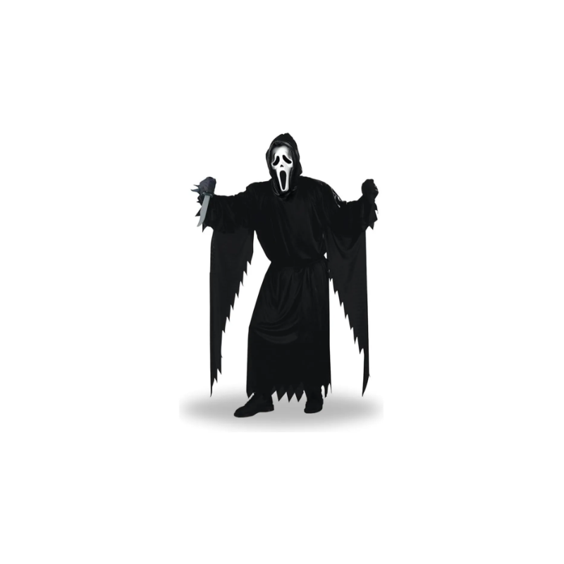 Disfraz Scream niño: capa, cinto y careta – Talles S/M/L