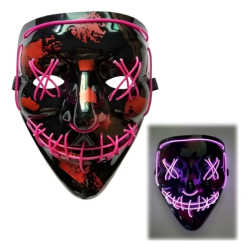 Máscara LED bicolor con 3 modos de luz – Talla única