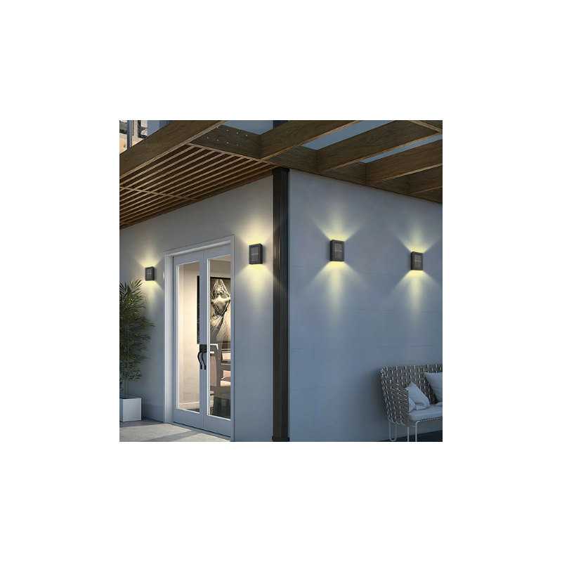 Lámpara Solar de Pared SMD IP65 con Sensor Crepuscular