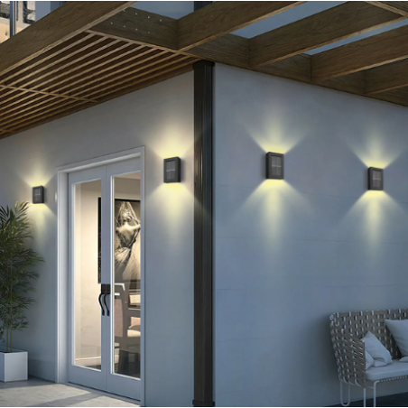 Lámpara Solar de Pared SMD IP65 con Sensor Crepuscular