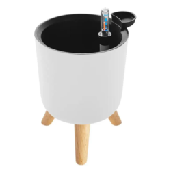 Maceta autorriego 6 L con patas e indicador — ¡Comprá hoy!