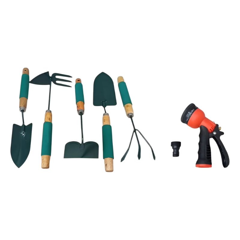 Set de Herramientas de Jardinería + Pistola 7 Modos (6 uds)