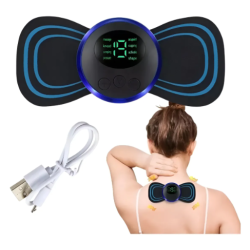 Mini Masajeador EMS/TENS Portátil USB – 8 Modos, 19 Niveles
