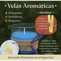Velas Aromáticas Artesanales en Vaso de Vidrio – Relajantes