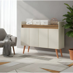 Aparador Quésal 4 puertas 1.08 m MDP y pino – Comprá online