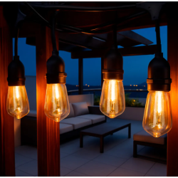 Guirnalda 10 m lámparas estilo vintage para exterior