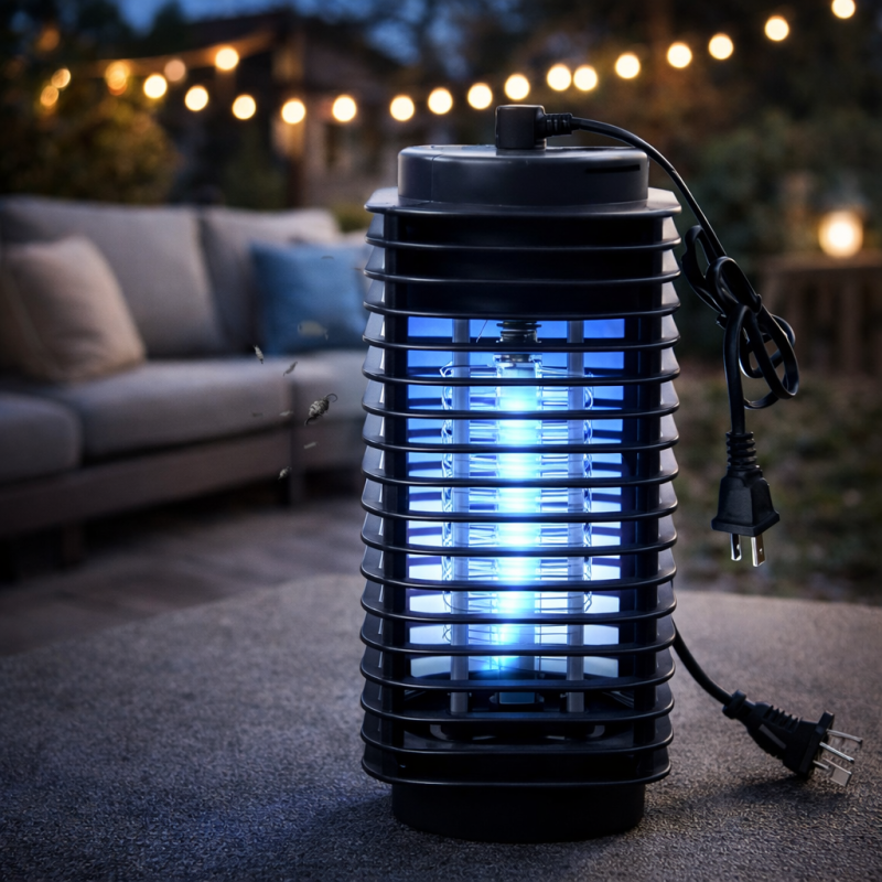 Lámpara mata mosquitos y moscas UV enchufable (12×6,5×3 cm)