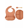 Set de Comida para Bebé de Silicona con Babero, Plato y Cuchara