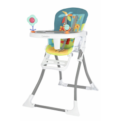 Silla de Comer Carestino Río Azul con Doble Bandeja Plegable