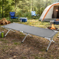 Cama Plegable de Aluminio con Bolso para Camping y Playa
