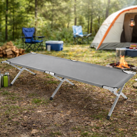 Cama Plegable de Aluminio con Bolso para Camping y Playa