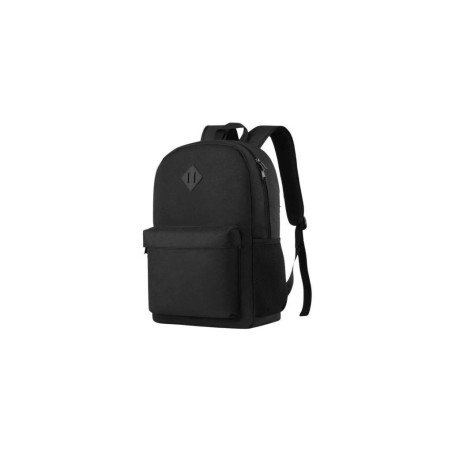Mochila Negra de Lona 42×30×15 cm | Resistente y práctica